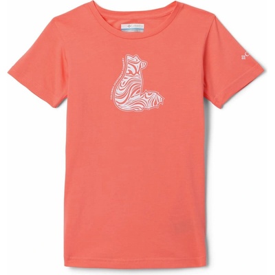 Columbia Mission Lake Short Sleeve Graphic Shirt Hot Coral Foxy Swirl