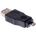 DeTech Преходник No brand, USB AF към Micro USB 5P M, Черен - 17136