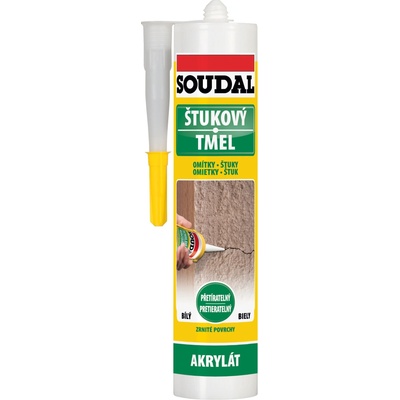 Soudal štukový tmel, pretriateľný, biely, 280 ml