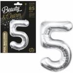 GoDan Foil Balloon Godan Number 5, silver, 85 cm 85cal (BC-HSR5)