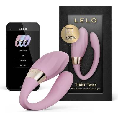 Луксозен вибратор за двойки, смарт приложение - Lelo Tiani Twist Pink (D-245684)