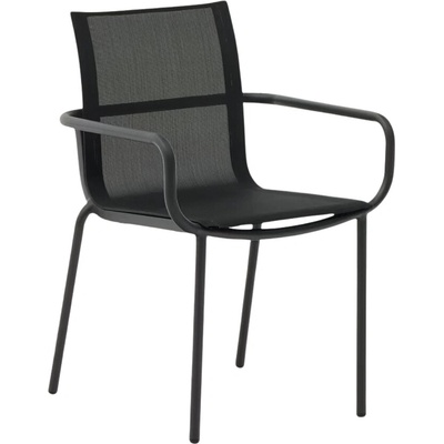 Kave Home Galdana Tmavě šedá hliníková zahradní židle