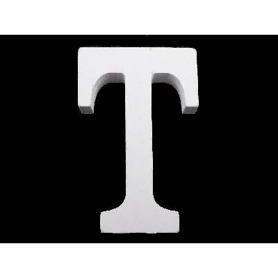 Drevená dekorácia písmená abecedy Písmeno: "T"