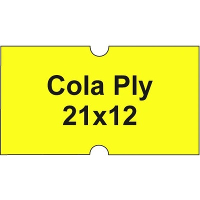 MOTEX Etikety COLA PLY 21 x 12 hranaté 1250 etiket kotouček žluté 447370