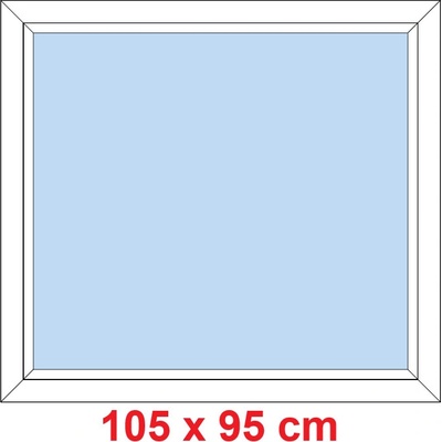 Soft Plastové okno 105x95 cm FIX neotevírav Bílá