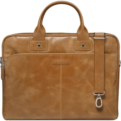 dbramante1928 full grain leather Kronborg Luxury 16" Laptop/MacBook/NoteBook Bag with Shoulder Strap Tan BG16GT001498