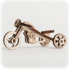 CuteWood Dřevěné 3D puzzle Motocykl