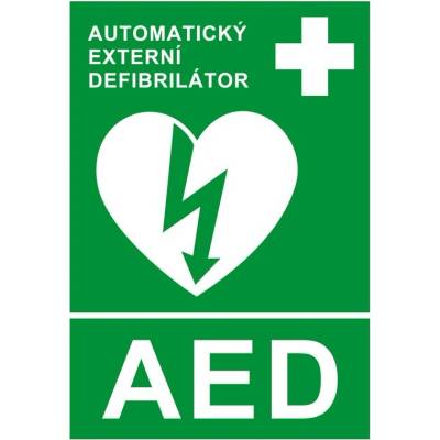 Tabulka označení AED reflexní