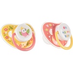Lorelli Силиконови залъгалки Lorelli Baby Care - С капаче, 6м+, 2 броя, Yellow/Pink (10220760002) - baby