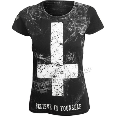 AMENOMEN тениска хардкор дамски - ВЯРВАЙ В СЕБЕ СИ - amenomen - omen003da allprint БЯЛ