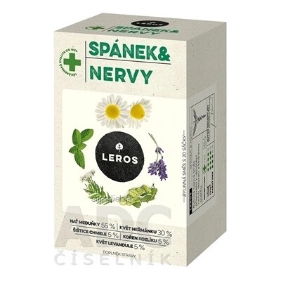 LEROS Spánok & nervy bylinný čaj 20 vrecúšok
