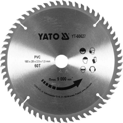 Kotouč na PVC 185 x 20 mm 60z Yato YT-60627
