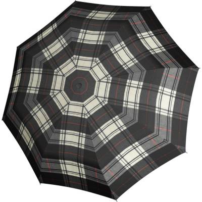 Knirps T.200 check black & white deštník elegantní dámský plně automatický černo bílý