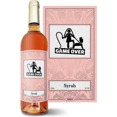 Sablio Game over Syrah ružové suché víno 12 % 0,75 l (čistá fľaša)