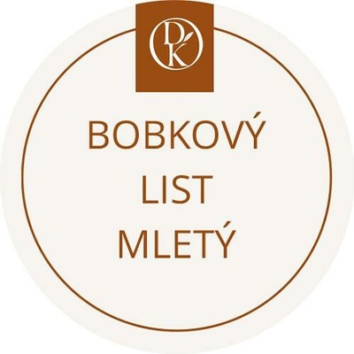 Davídkovo koření Etiketa Bobkový list mletý béžová průměr 4,5 cm 1 ks
