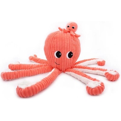 Les Ptipotos Плюшено октоподче Filou коралово - мама с детенце