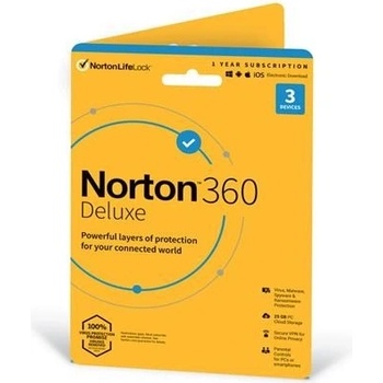Symantec NORTON 360 DELUXE 25GB VPN 1 lic. 3 lic. 36 mes.