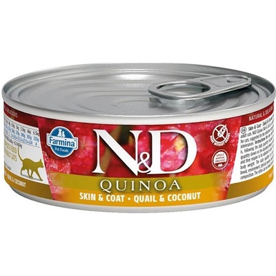 N&D Adult Quinoa Skin & Coat quail & coconut tin 80 g