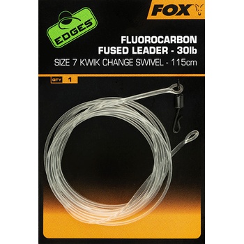 Fox Edges Fluorocarbon Fused Leader 30lbs Kwik Change Swivel vel.7 115cm