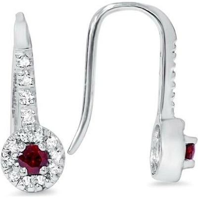 Eppi visiace diamantové náušnice s rubínmi Ivoire E31876