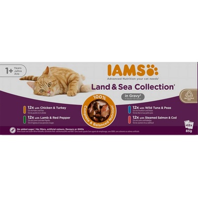 IAMS Advanced Nutrition Adult Land & Sea Mix 12 x v omáčke 85 g