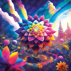 Magnolia - Puzzle Sacred Geometry Flower - 1 000 piese