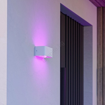 EGLO 901955 - LED RGBW димируемо външно стенно осветително тяло SANIA-Z LED/10W/230V IP55 бяло (EG901955)