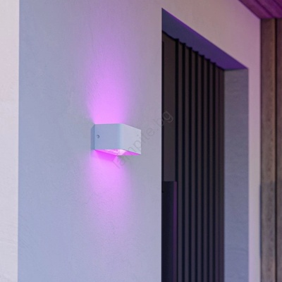 EGLO 901955 - LED RGBW димируемо външно стенно осветително тяло SANIA-Z LED/10W/230V IP55 бяло (EG901955)