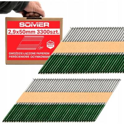 Klince spájané papierom Somer 2,9 mm 50 mm 3300 ks pozinkované