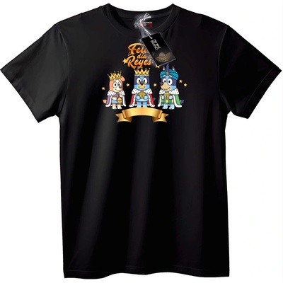 NOONEBRAND Тениска Весел кралски ден - S, Black