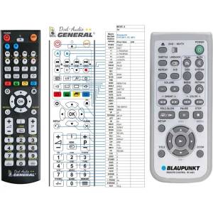 GENERAL BLAUPUNKT RC-ME1 - съвместимо дистанционно управление на марката General (RC-ME1) Дистанционно
