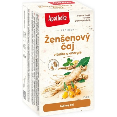 Apotheke Ženšenový čaj vitalita a energie 20 x 2 g