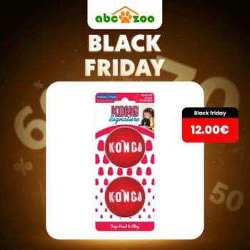 Kong Hračka guma Signature loptu 2 ks M