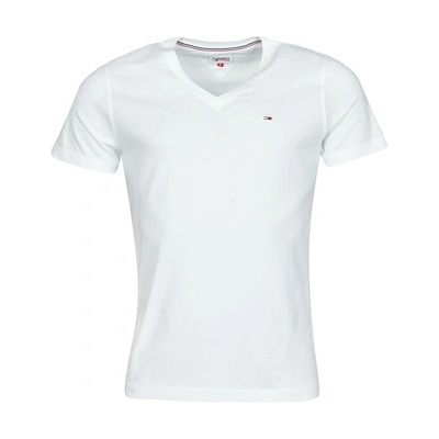 Tommy Jeans Trička s krátkým rukávem TJM ORIGINAL JERSEY TEE V NECK Bílá