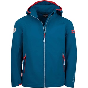 TROLLKIDS Детско ежедневно яке Trollkids Kid's Kvalvika Jacket Softshell jacket - Petrol / Spicy Red - размер 164 (EU) (703-2691-0319)