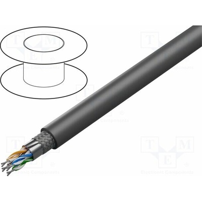 Alpha Wire 6380 SL005 Vodič Alpha Essential C&C 10x2x22AWG PVC tmavě šedá 300V