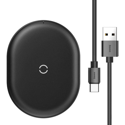 Baseus Cobble Wireless Charger WXYS-01 - поставка (пад) за безжично зареждане с технология за бързо зареждане (15W) за Qi съвместими устройства (черен)
