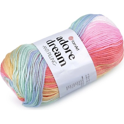 Pletací příze Adore Dream 100 g Varianta: 4 (1054) multikolor, Balení: 1 ks 55749/140789/257103