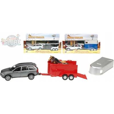 Kids Globe Volvo XC90 14 cm s přívěsem pro koně