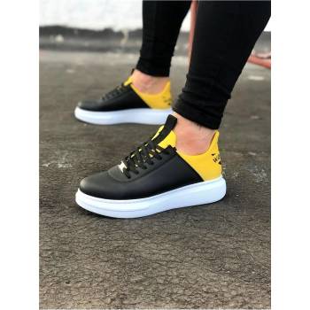 Wagon Мъжки ежедневни обувки wg030 - Черни с Жълт #330772 (330772_Черно)