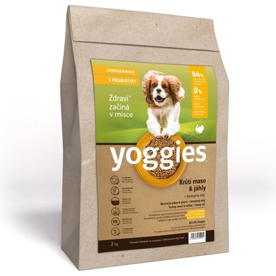 Yoggies minigranule lisované za studena s probiotiky Krůtí maso & jáhly 2 kg