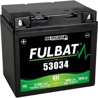 Baterie 12V, 53034 GEL, 30Ah, 300A, bezúdržbová GEL technologie 178x123x166 FULBAT (aktivovaná ve výrobě) FULBAT M310-275