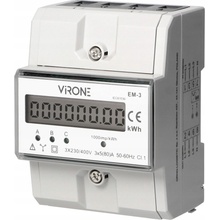 ORNO Trojfázový elektromer 80A, 4,3 moduly, DIN TH-35mm