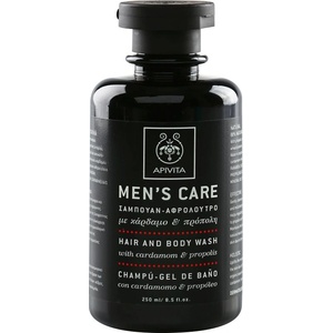 APIVITA Men's Care Hair and Body Wash with Cardamon & Propolis шампоан и душ гел 2 в 1 250ml