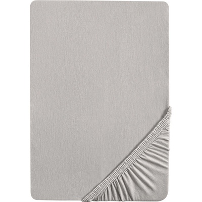 Biberna Žerzejové napínací prostěradlo bouřkově šedé 180-200x200