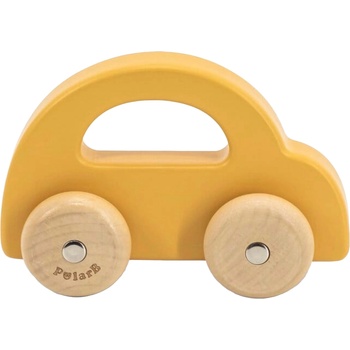 Viga Toys Дървена играчка за бутане Viga Toys PolarB - Жълта количка (44222)