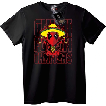 NOONEBRAND Тениска Deadpool Сомбреро - M, Black