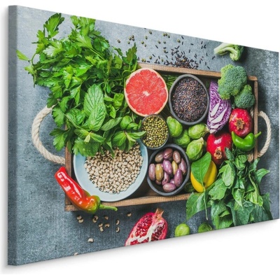 Moderní obraz na plátně do kuchyně Zelenina, Ovoce A Koření Varianta: 90x60