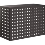 vidaXL Покритие за климатик Черно 110 x 50 x 80 cm Стомана (8014136)