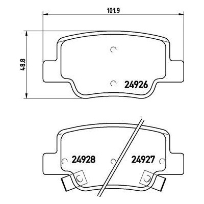 Sada brzdových platničiek kotúčovej brzdy BREMBO P 83 114